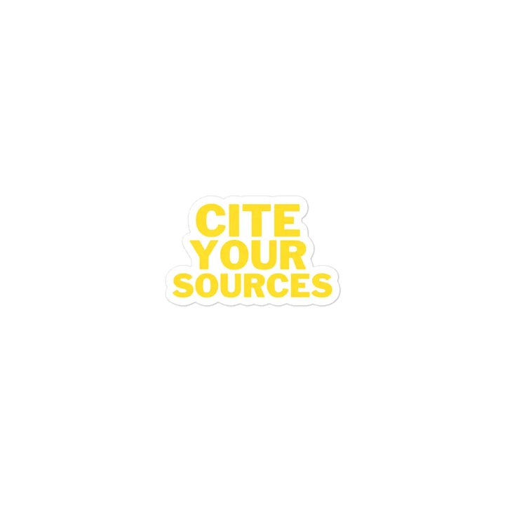 CITE OUR SOURCES - YELLOW MAGNET product image (1)