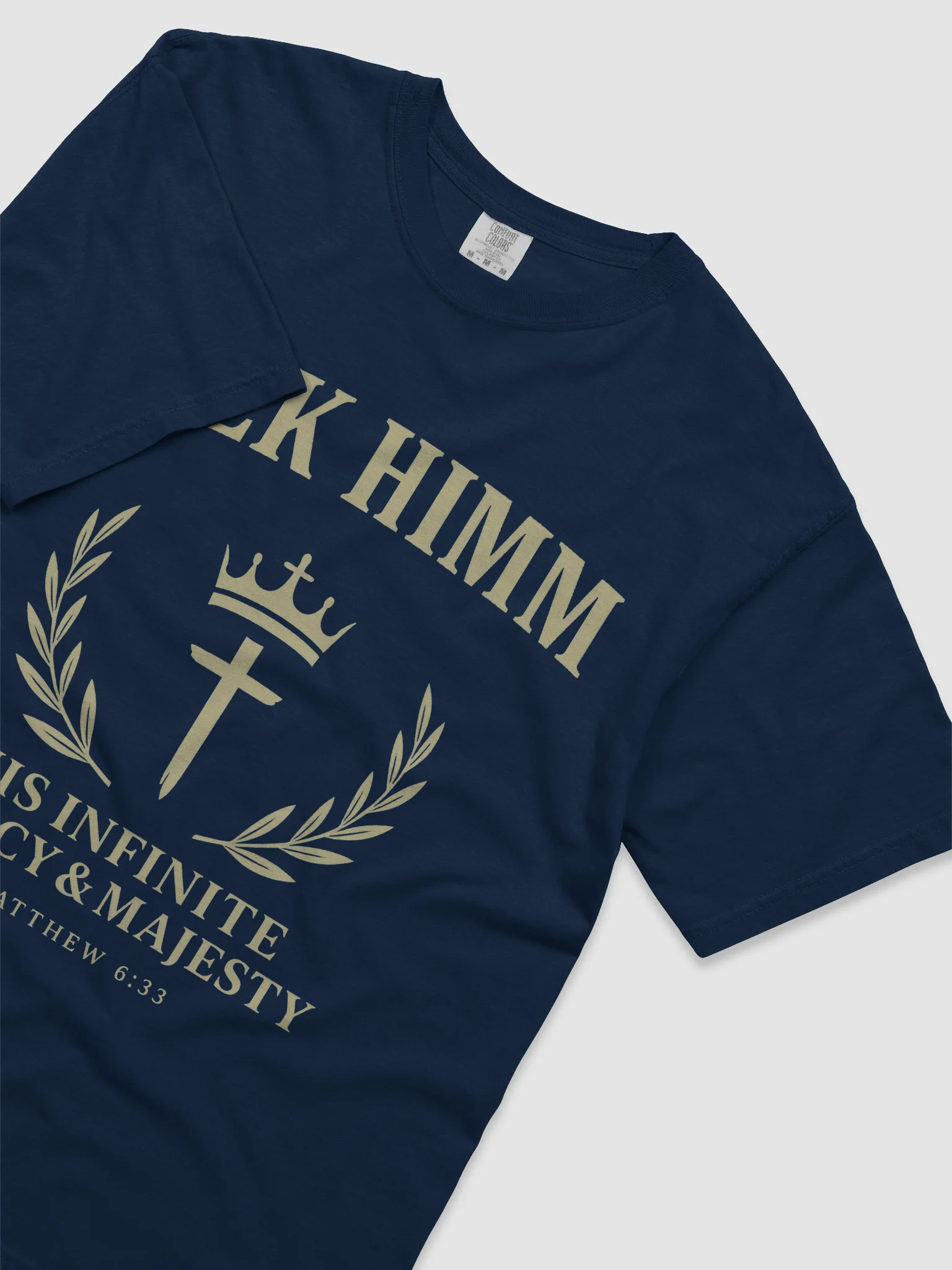 Seek Himm™ [Navy Blue] Heavy Tee — (His Infinite Mercy & Majesty) product image (3)