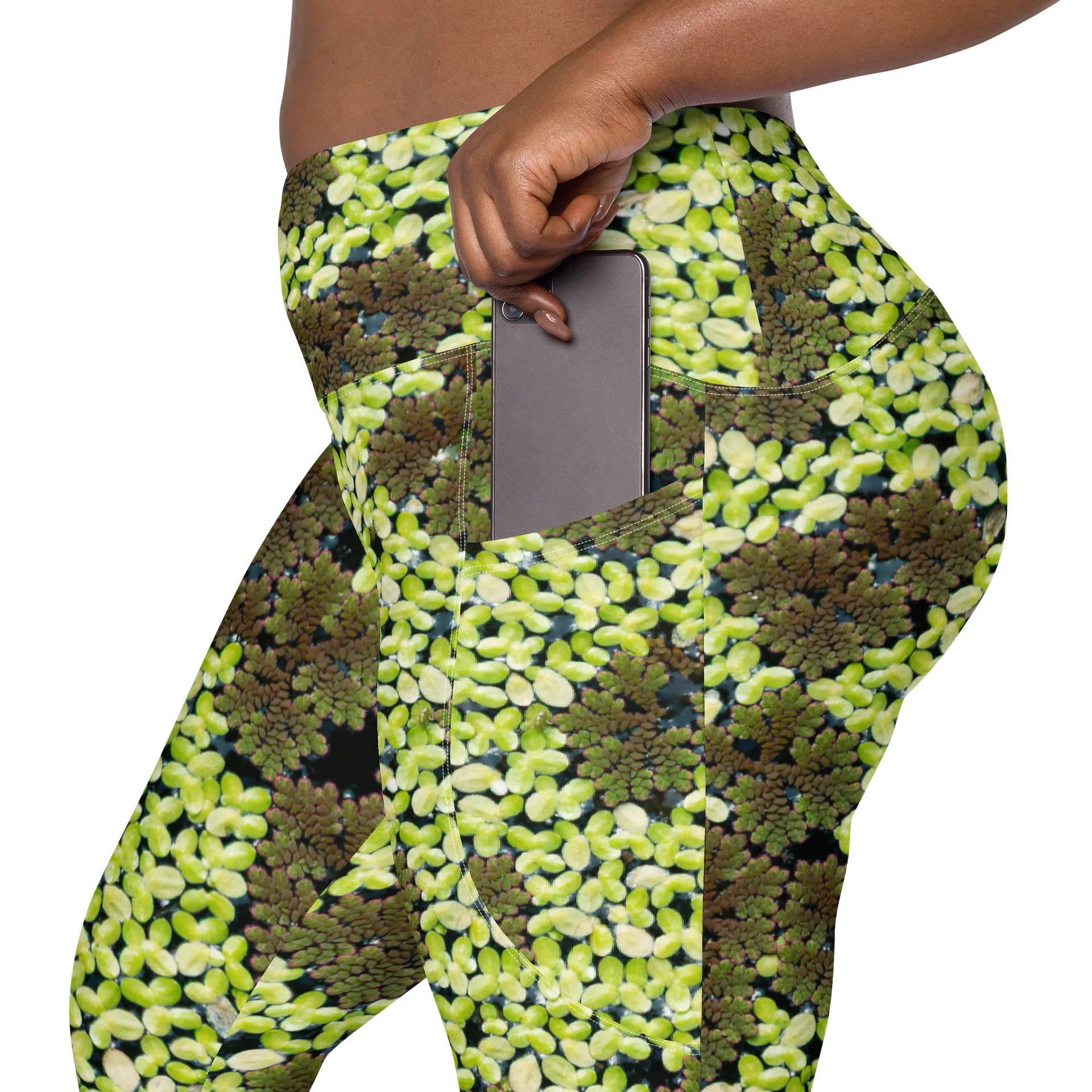 Verdant Life Light Women's Crossover High-Waisted Leggings with Dual Pockets product image (8)