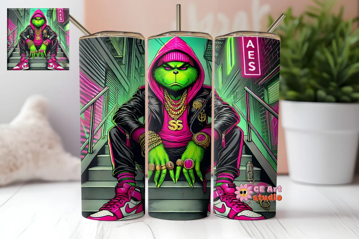 Grinch Tumbler Wrap product image (1)