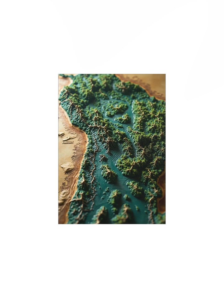 The Amazon Basin: Biophilic 3D Relief Map of the Green Heart product image (9)