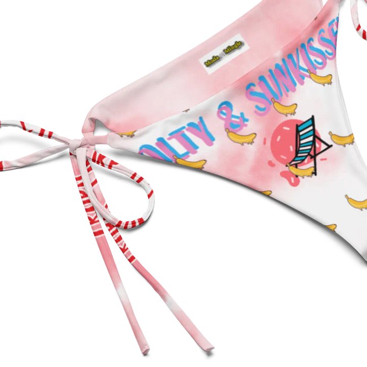 Beach Babe – Print Recycled String Bikini Bottom 🌊☀️ product image (2)