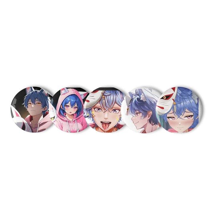 Badmammy 🐾🍥 Neko Vtuber pin set product image (1)