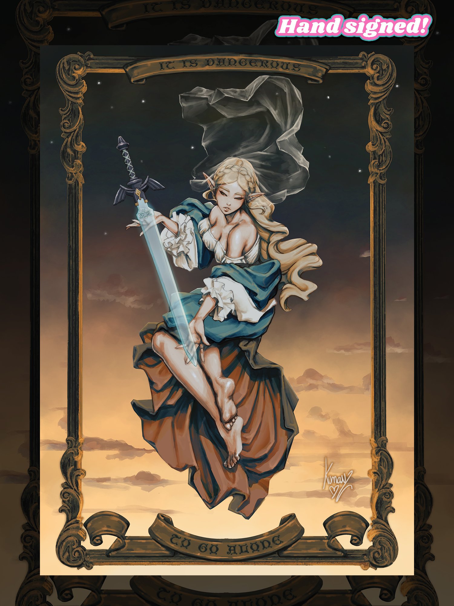 Princess Flying Sword Signed Print product image (1)