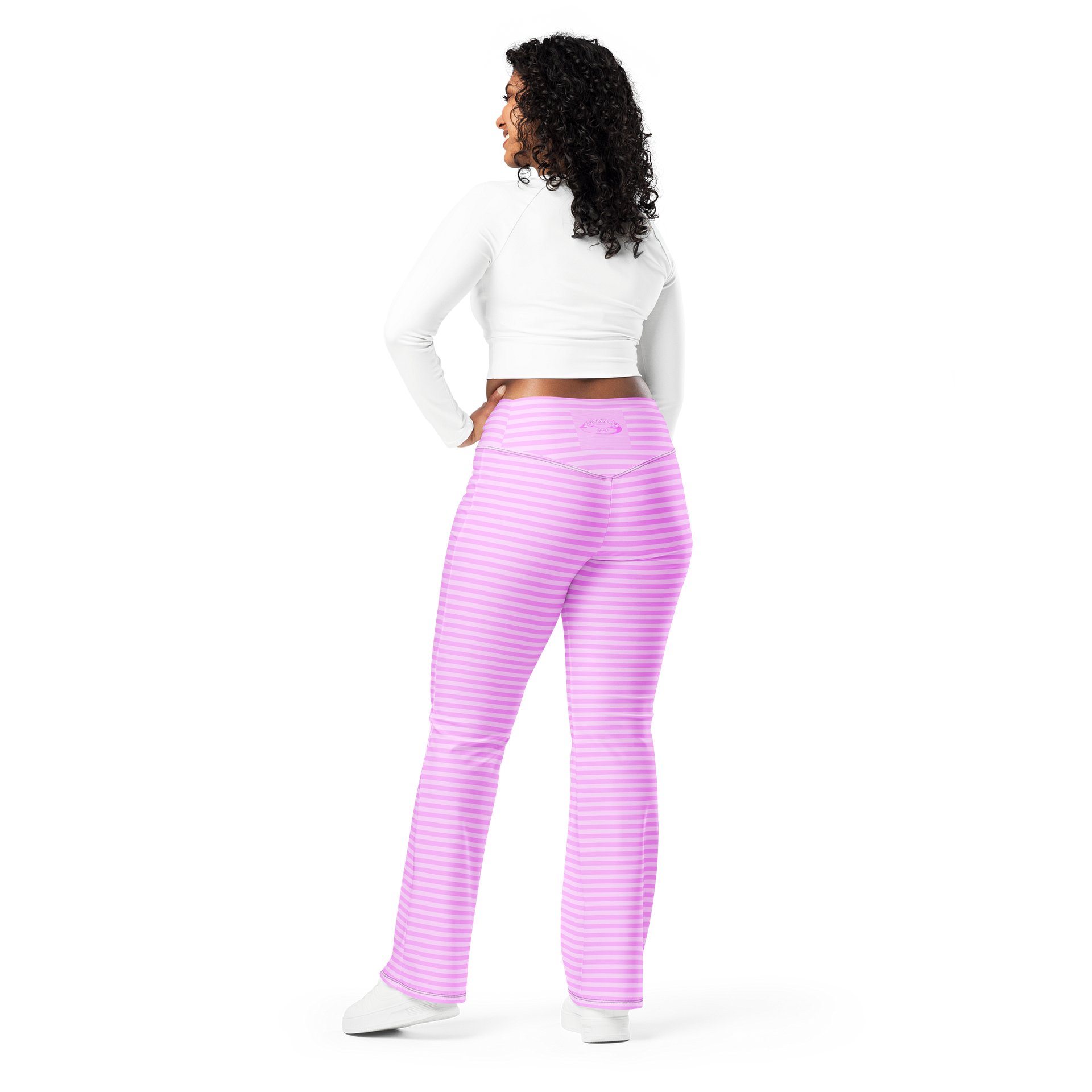 Pink and White Stripped Kat Skull Flares product image (4)