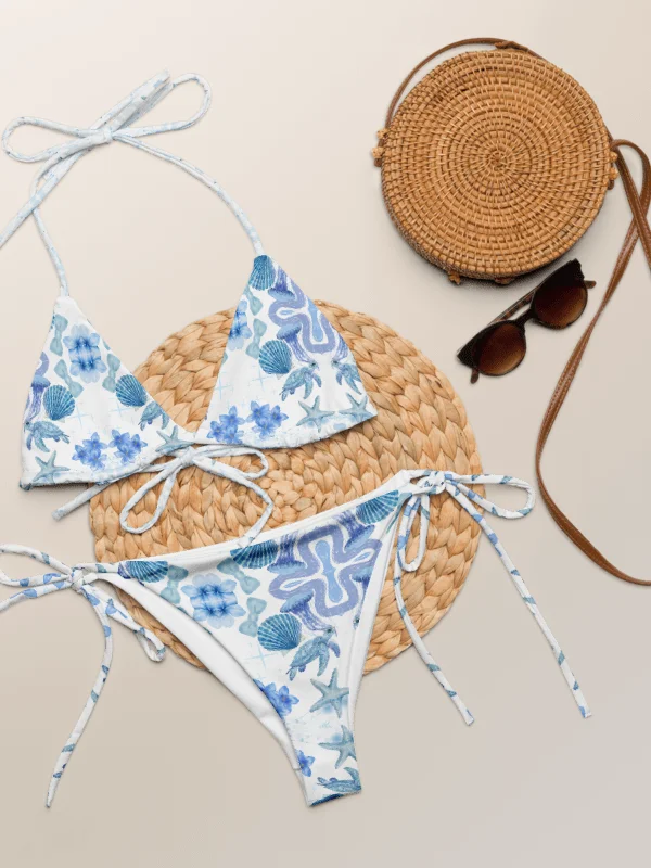 Blue Ocean Bloom String Bikini product image (2)