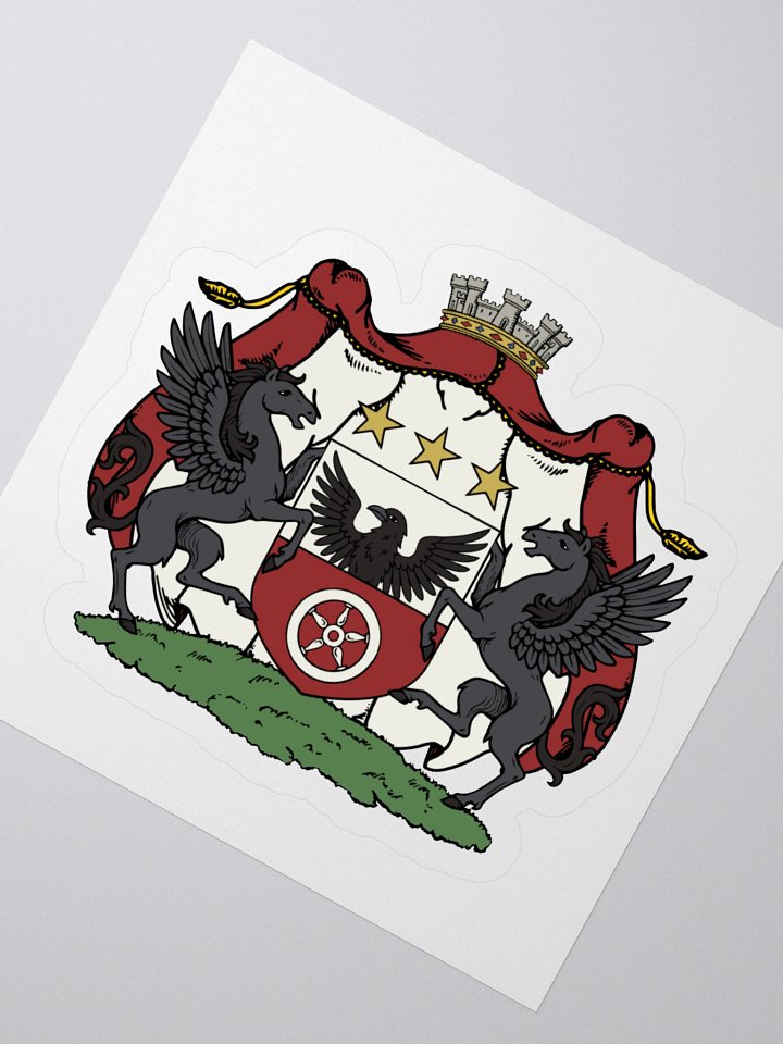 Raven and Pegasus Coat of Arms Kiss Cut Sticker product image (4)