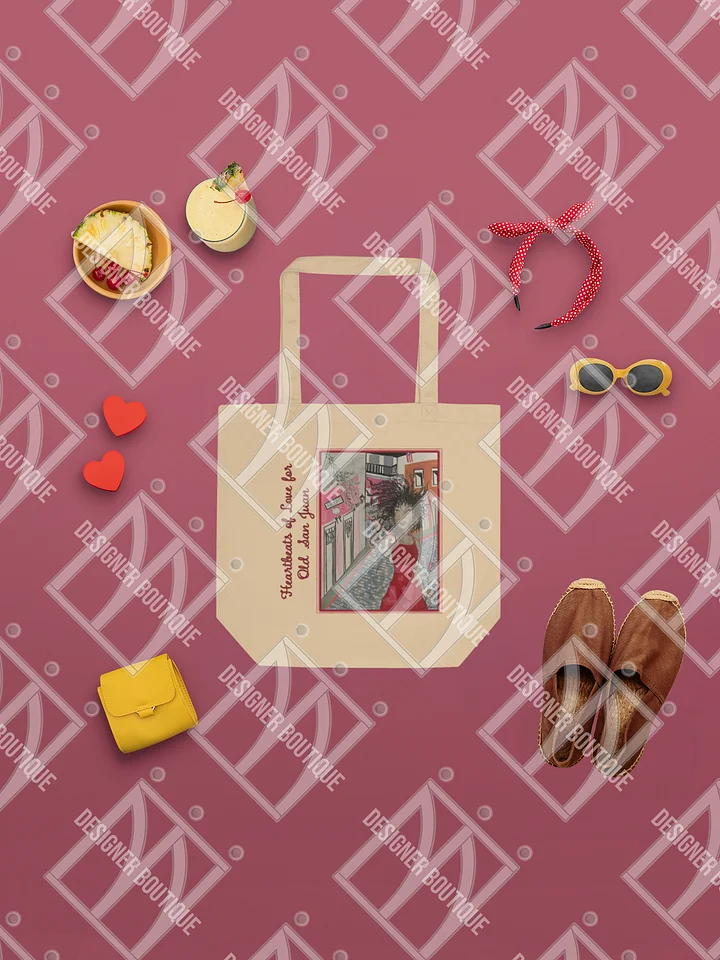 NN Designer Boutique x Camila Arraiza: Tote Bag (Afro-Boricua) – Heartbeats of Love for Old San Juan product image (2)