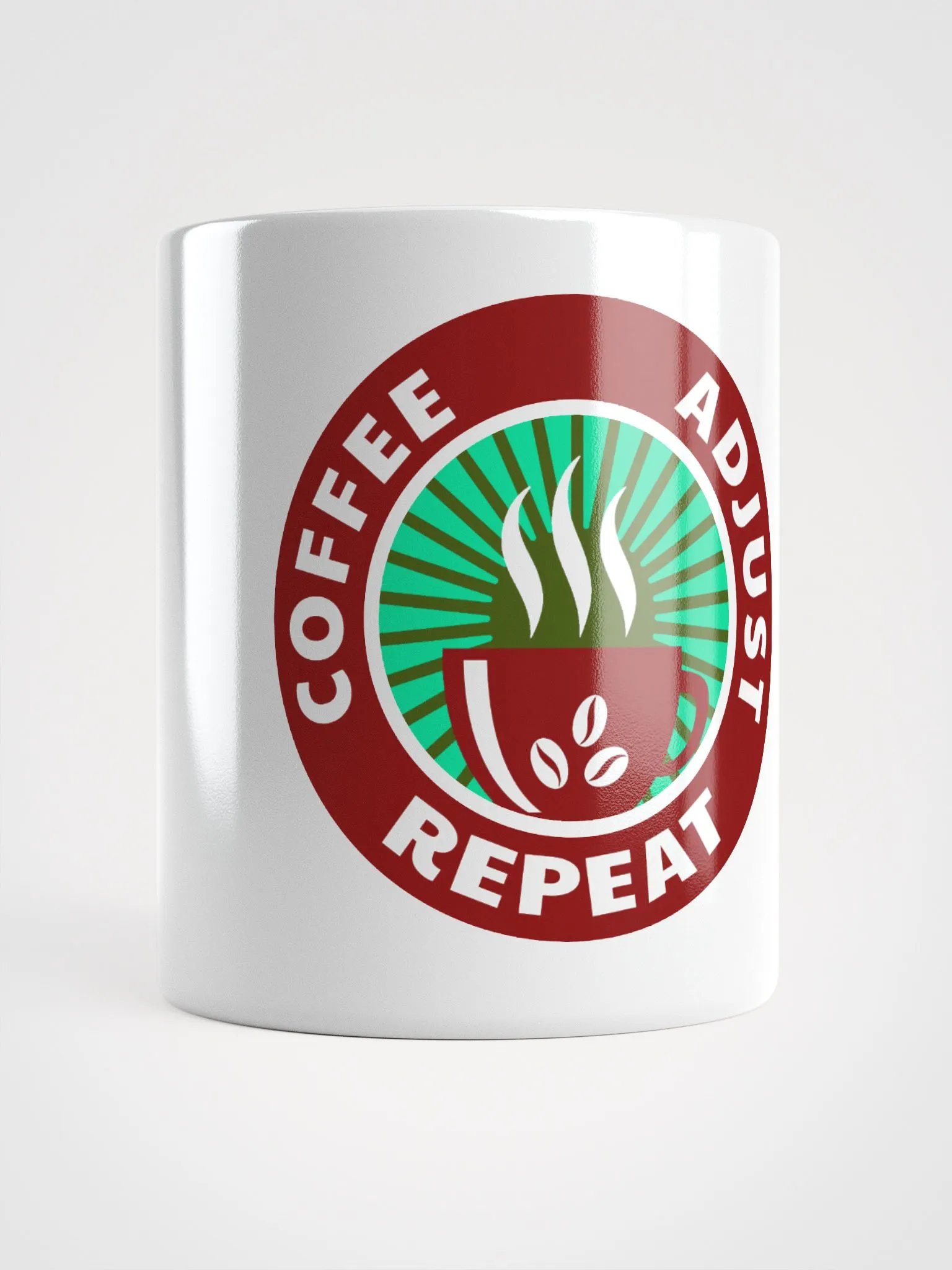 Coffee, Adjust, Repeat - White Glossy Mug product image (15)