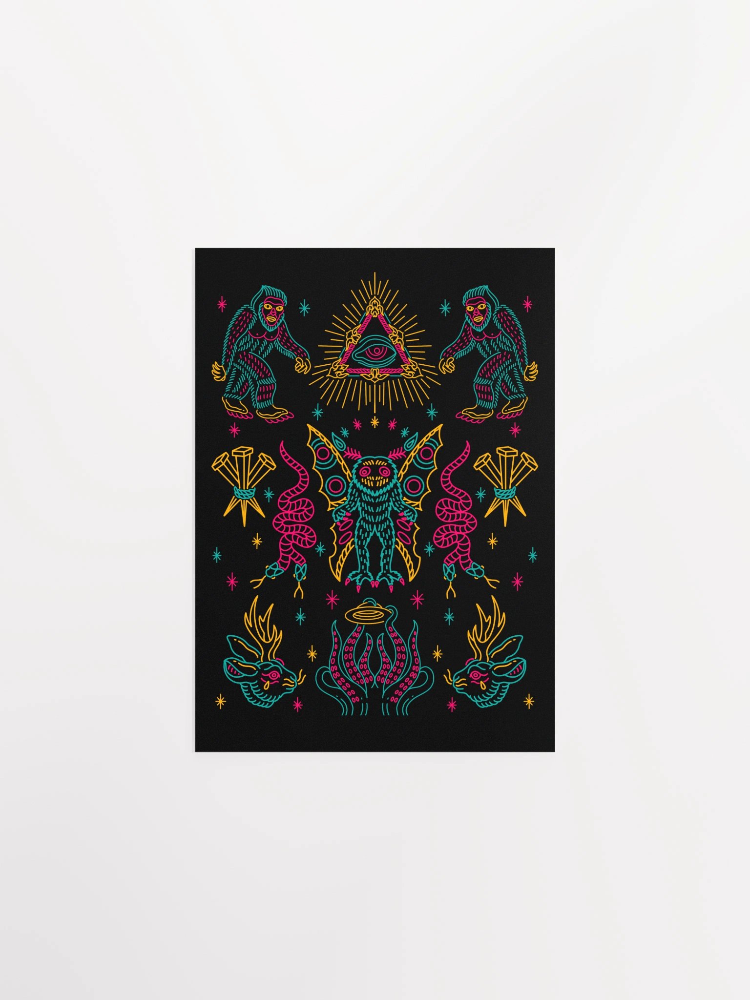 Cryptids Neon Poster product image (1)