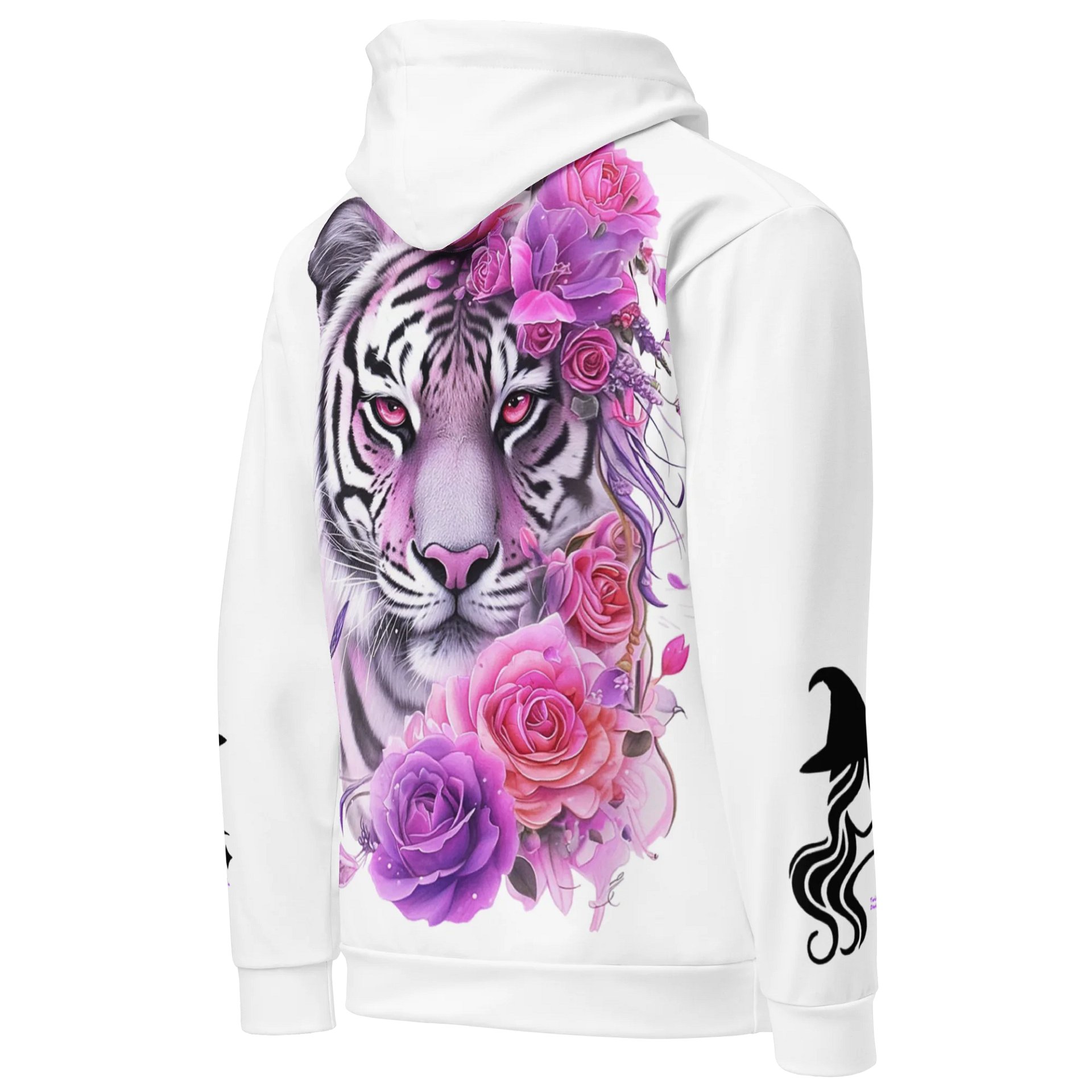Grace Meets Grit — The White Tiger Bloom Hoodie product image (5)