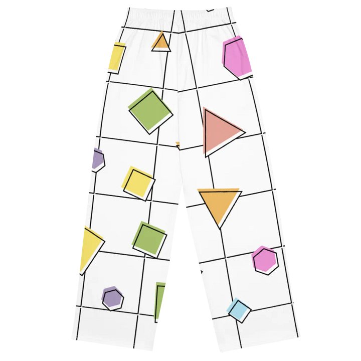 Geometric Fusion Unisex Wide-Leg Pants product image (2)