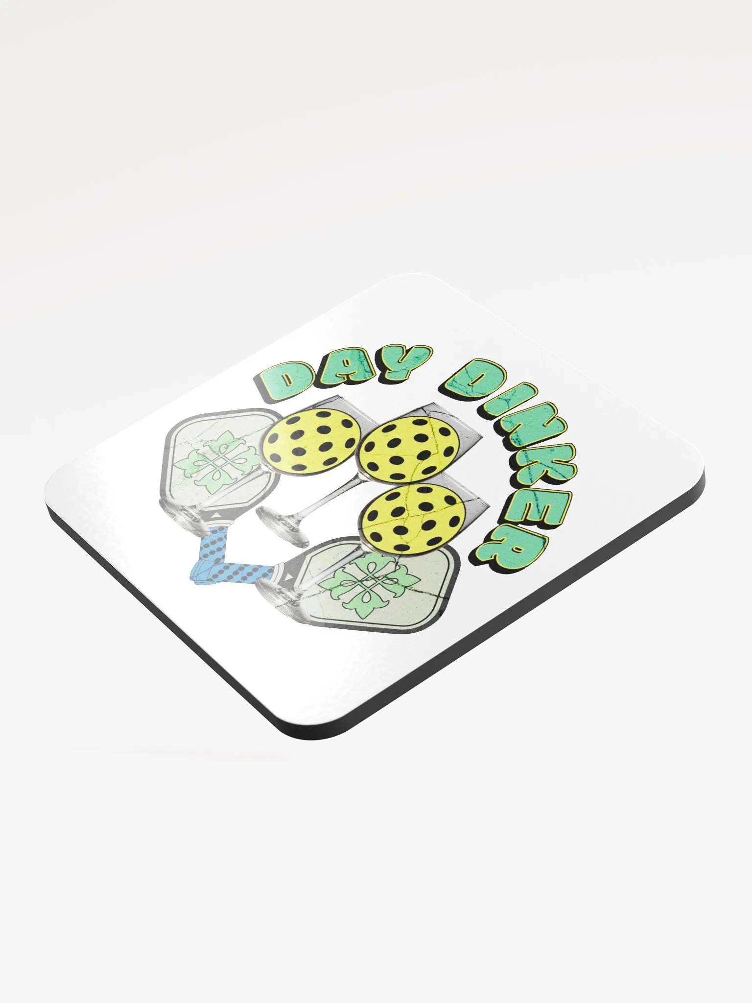 Day Dinker Pickleball Wine Coaster Set product image (4)
