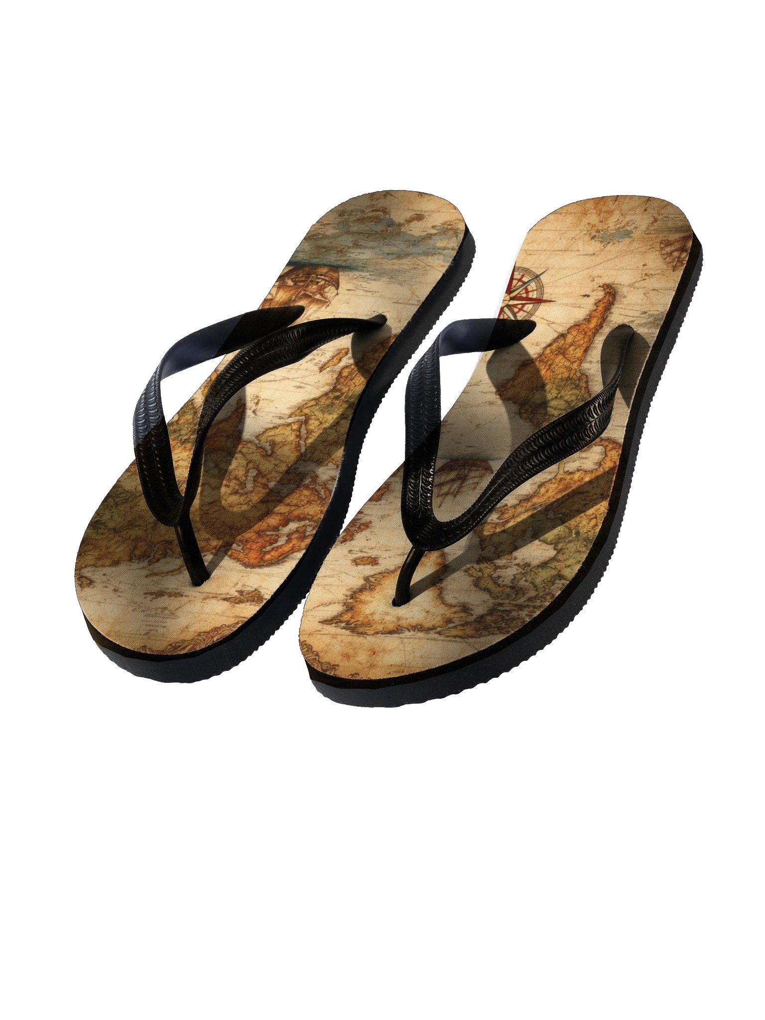 Vintage World Map Flip-Flops product image (1)