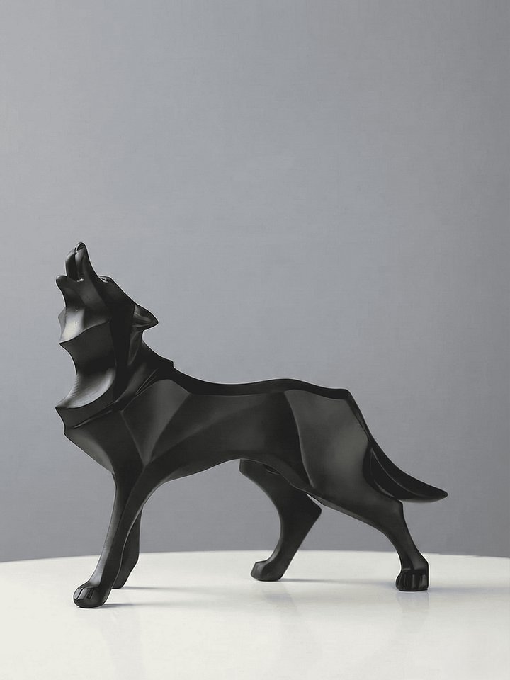 Abstract Wolf Statue | Geometric Animal Figurines | Nordic Home Decor | Office Room Interior Decoration | Sculpture Crafts product image (1)