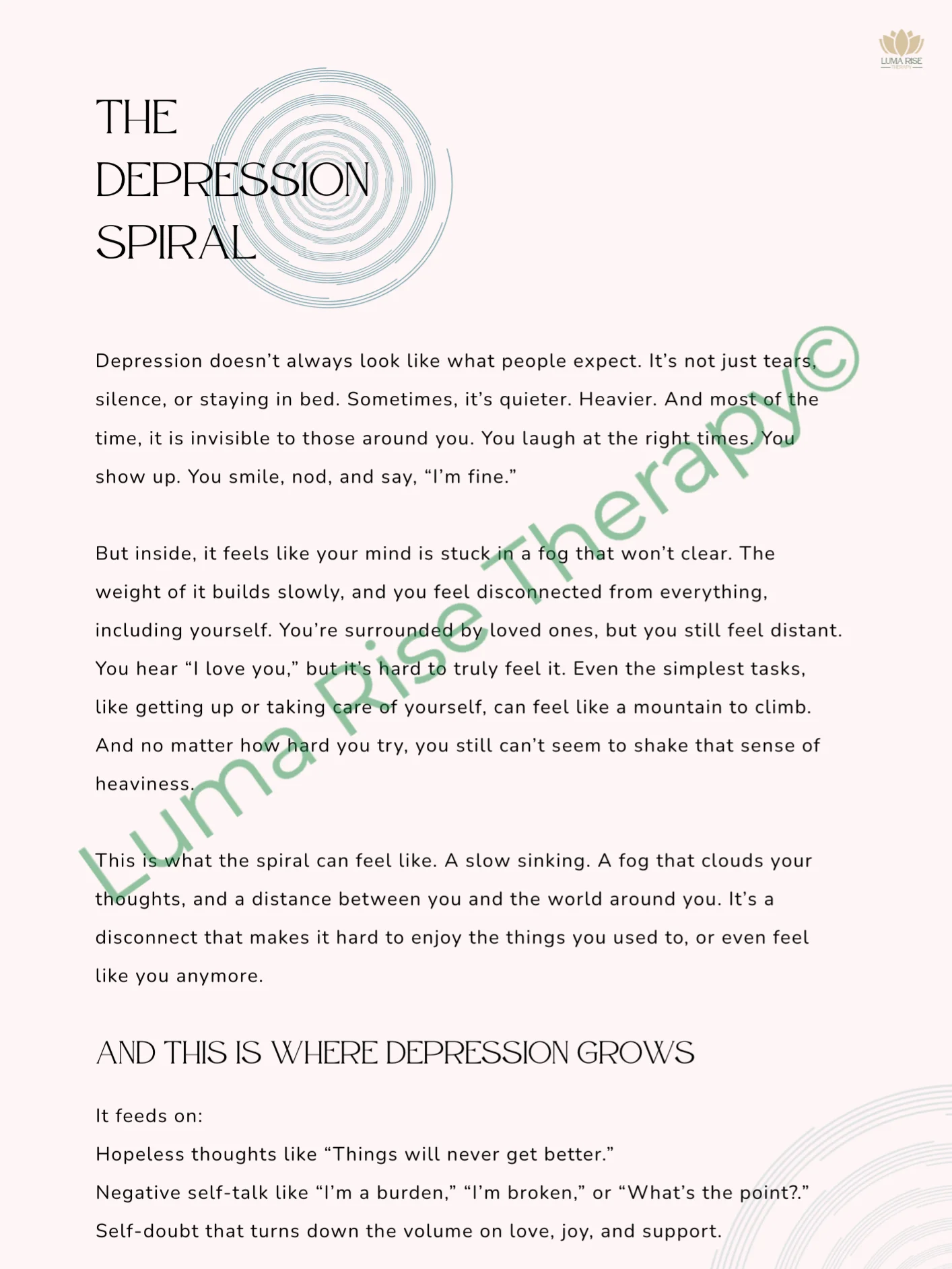 Finding Light in the Fog: Therapy-aligned Workbook for Depression Support product image (3)