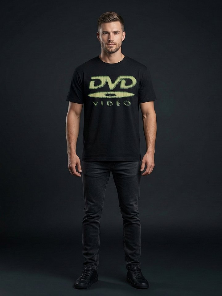DVD Logo Collector Shirt | Bouncing Screensaver Glow | 90s Y2K Nostalgia Icon product image (1)