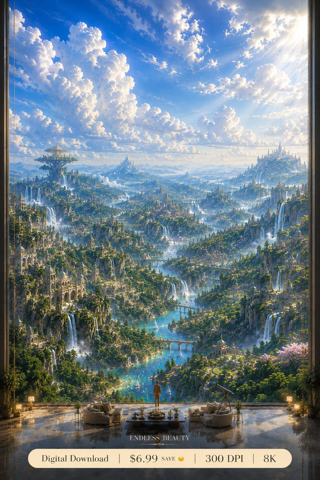 Endless Beauty | Fantasy Kingdom Wall Art Printable Digital Download product image (1)