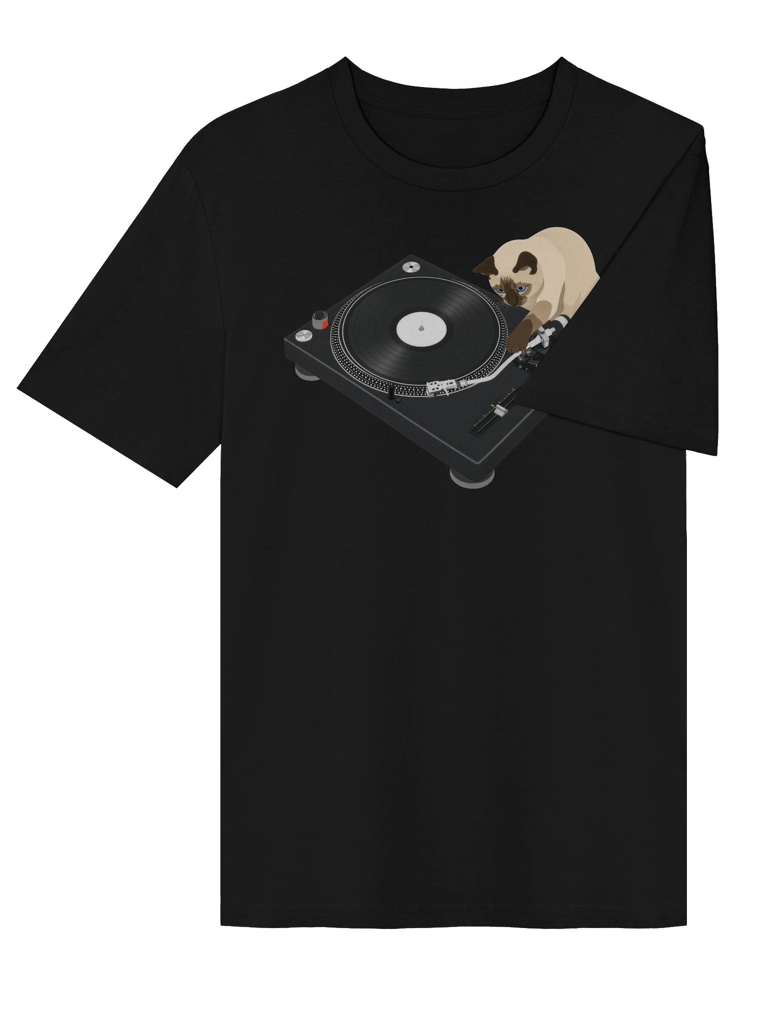 DJ Turntable Siamese Vintage T-shirt product image (3)