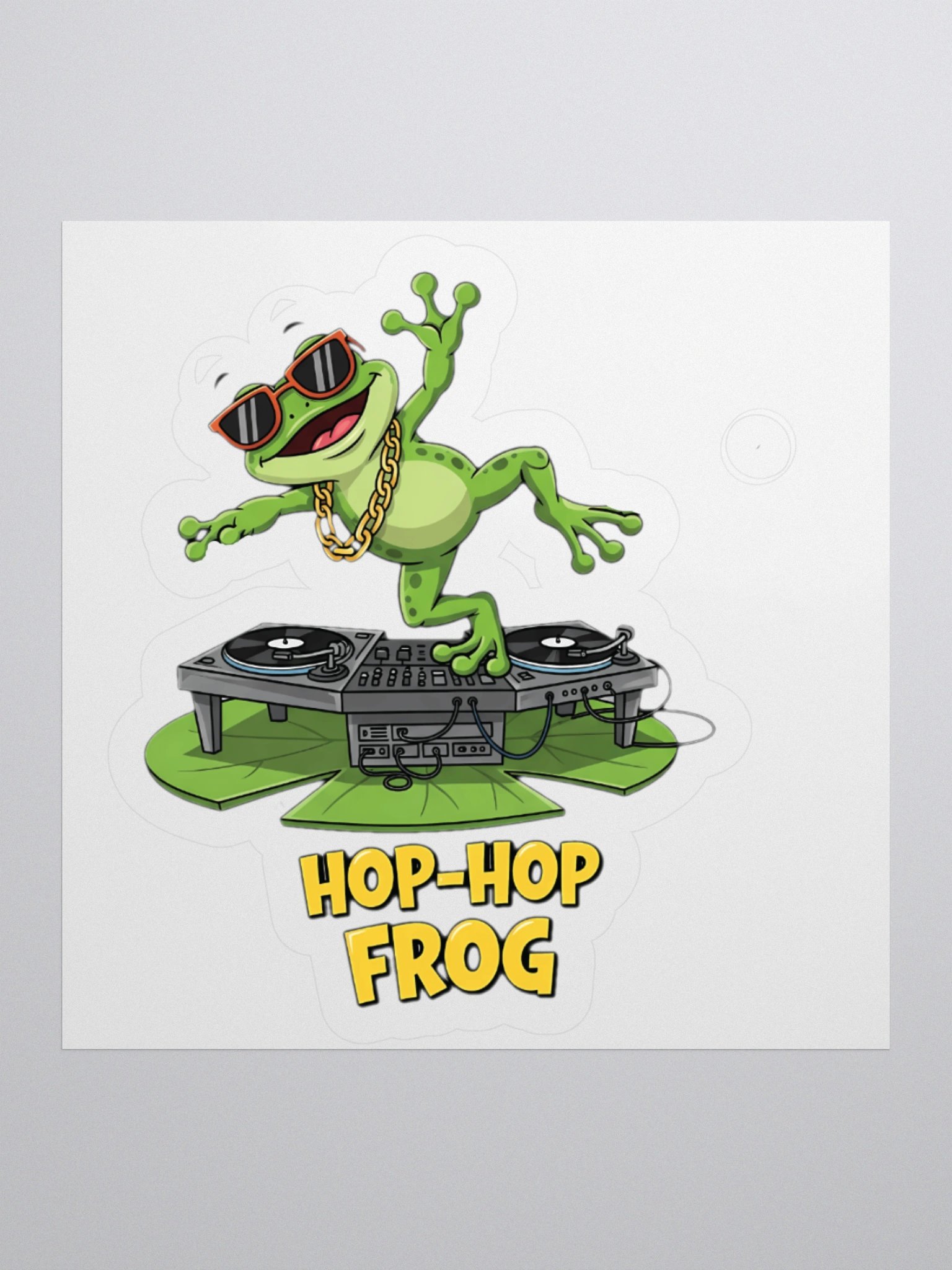 Funky Frog DJ Vinyl Stickers product image (1)