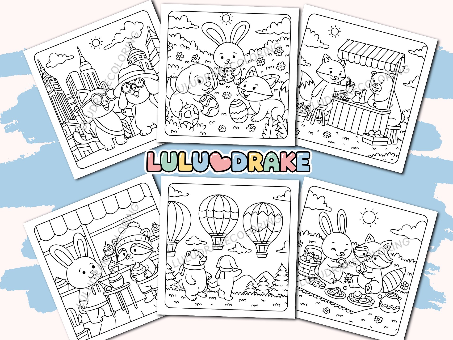 Fuzzy Buddies Cute & Cozy Coloring eBook, 50 Pages ★ DIGITAL ★ product image (2)
