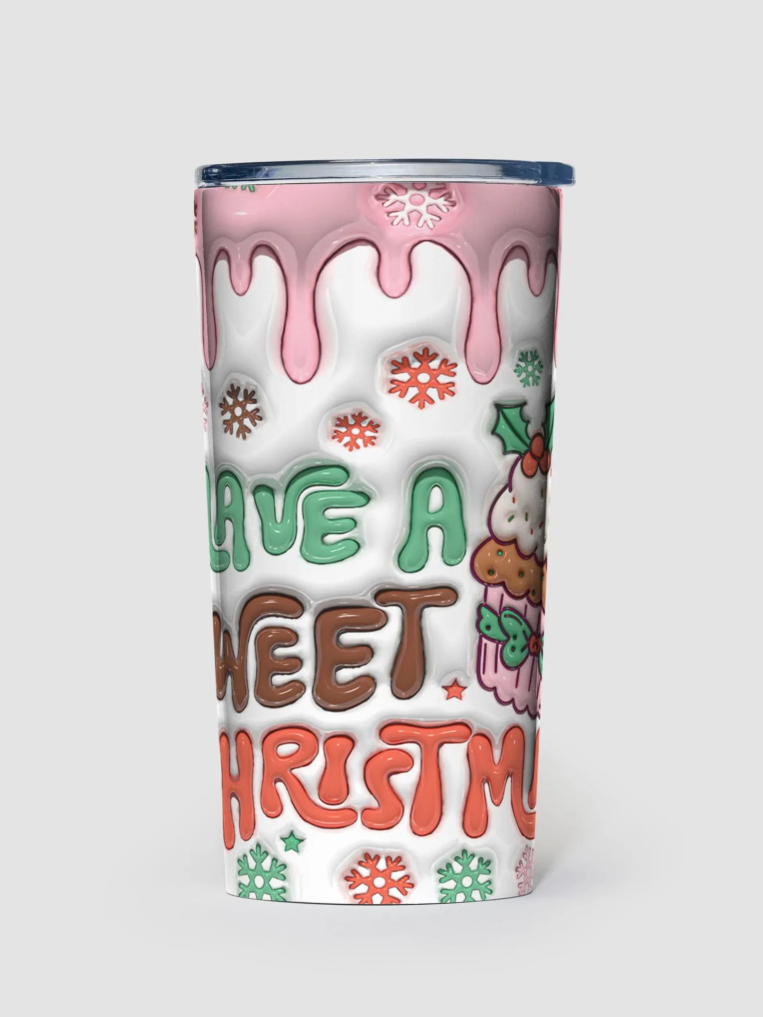 Sweet Cupcake Christmas Stainless Steel Tumbler product image (1)