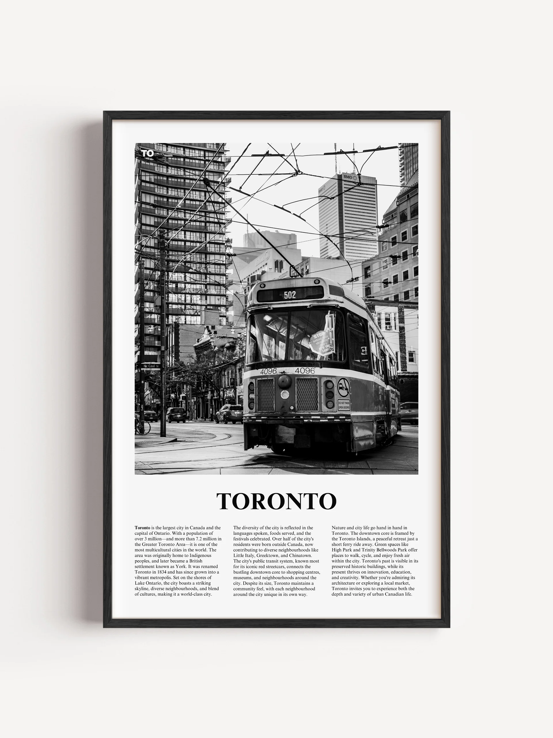 Toronto 07 Newspaper Poster | Framed product image (1)
