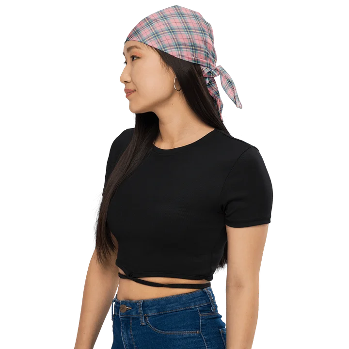 Pastel Pink Plaid Bandana product image (1)