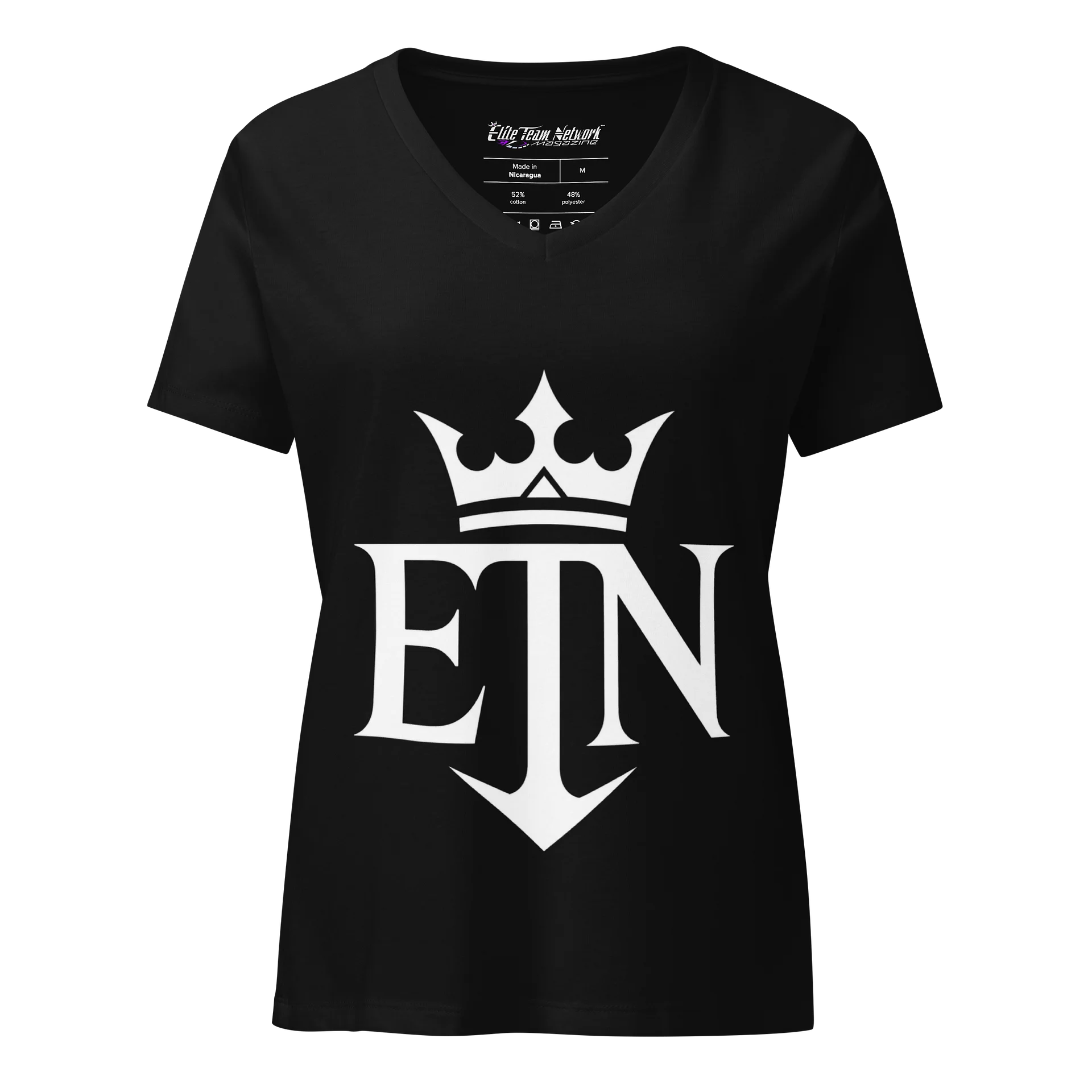 OG Elite Empress V-Neck Shirt (White On Black) product image (1)