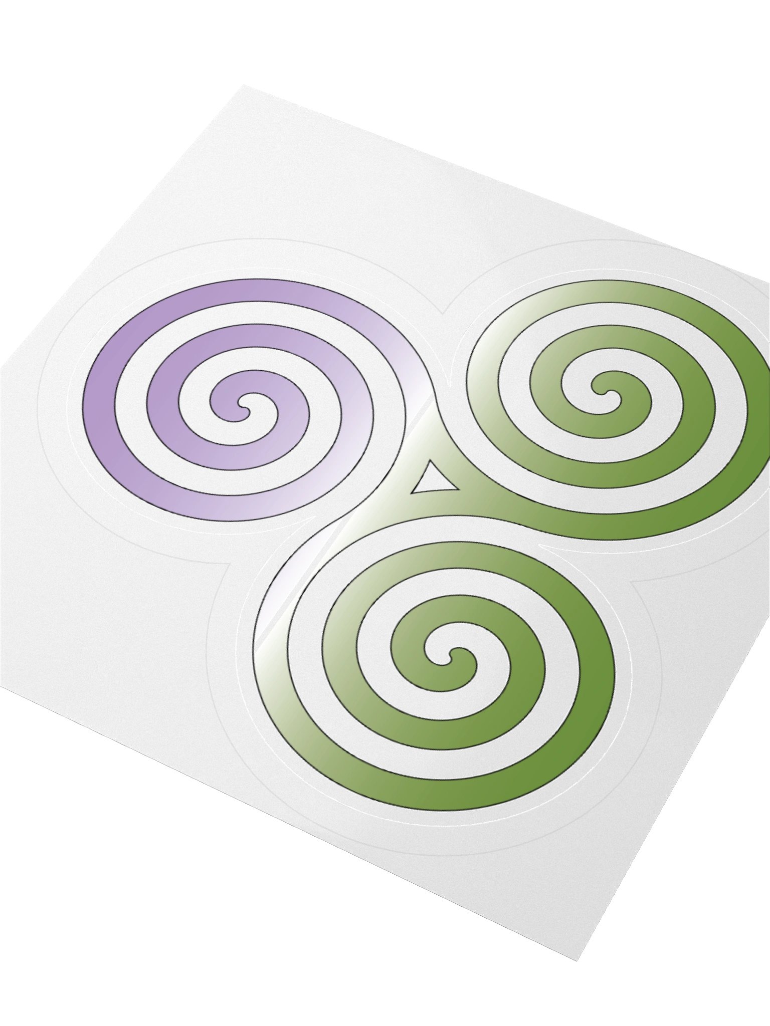 Genderqueer Pride Gradient Celtic Triskelion Sticker product image (8)