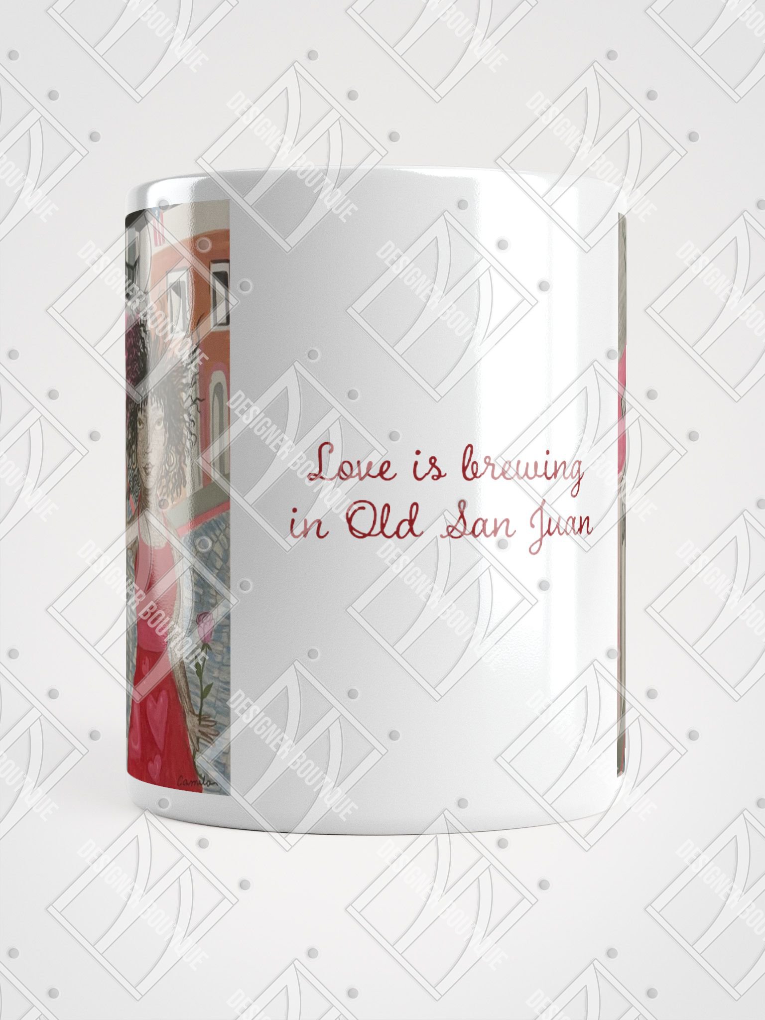 NN Designer Boutique x Camila Arraiza: Mug(Afro-Boricua) – Love is Brewing in Old San Juan product image (5)