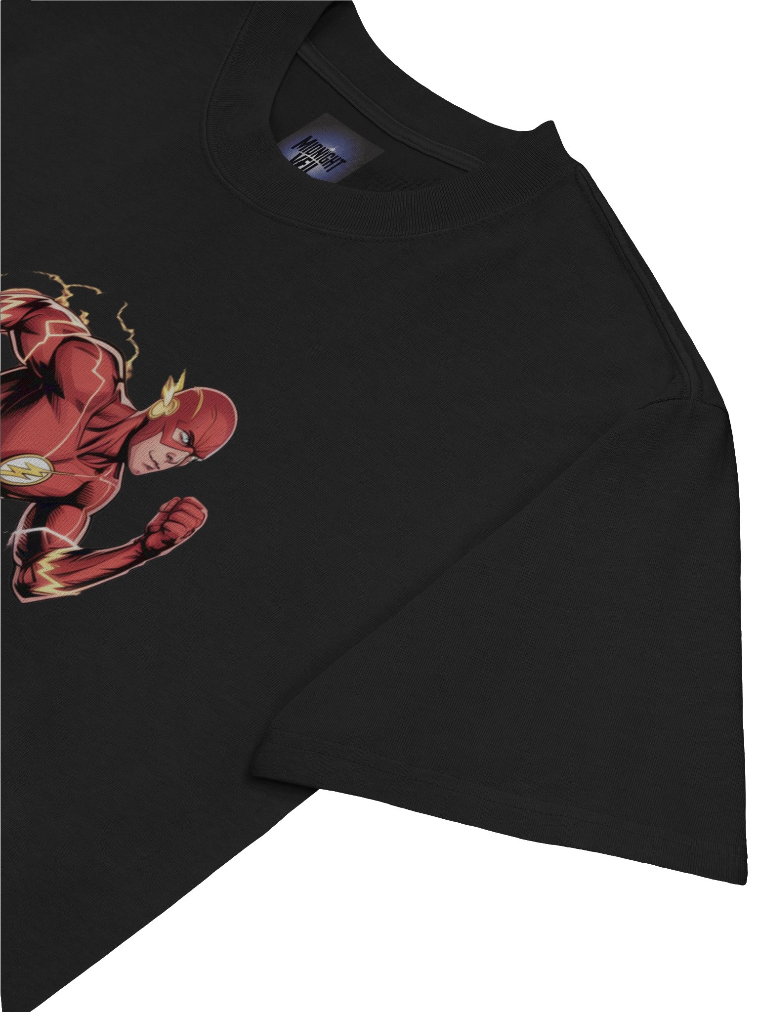 Inferno Trail: The Flash Blazing Pursuit Oversized Faded T-Shirt product image (7)