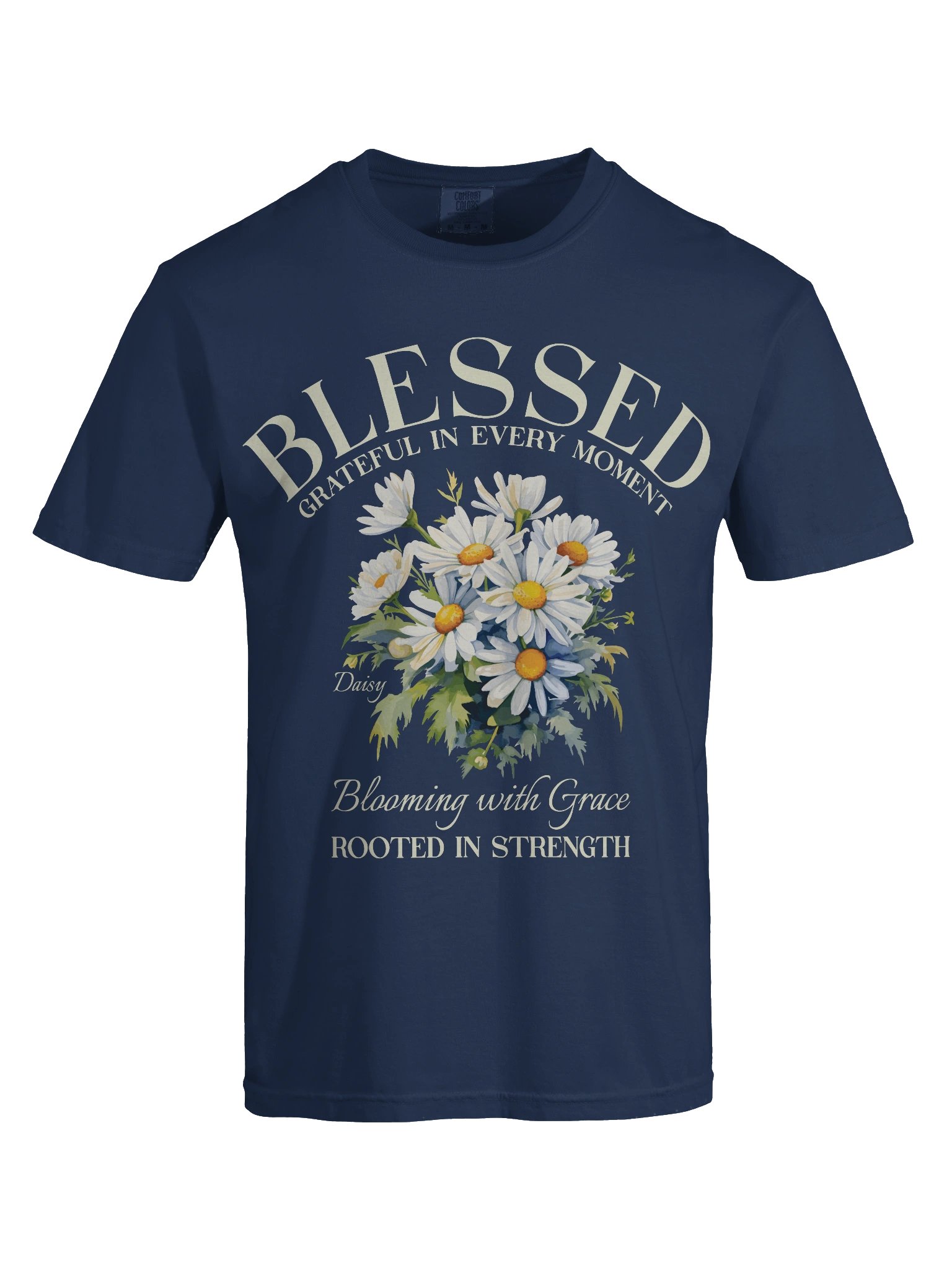 Blessed Daisy Flower Shirt – April Birth Flower Blooming with Grace Graphic Tee product image (8)