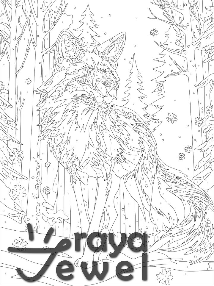 Fox! Color by Number Coloring Page product image (2)