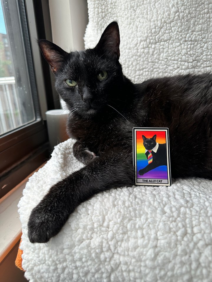 The Ally Cat tarot card sticker product image (2)