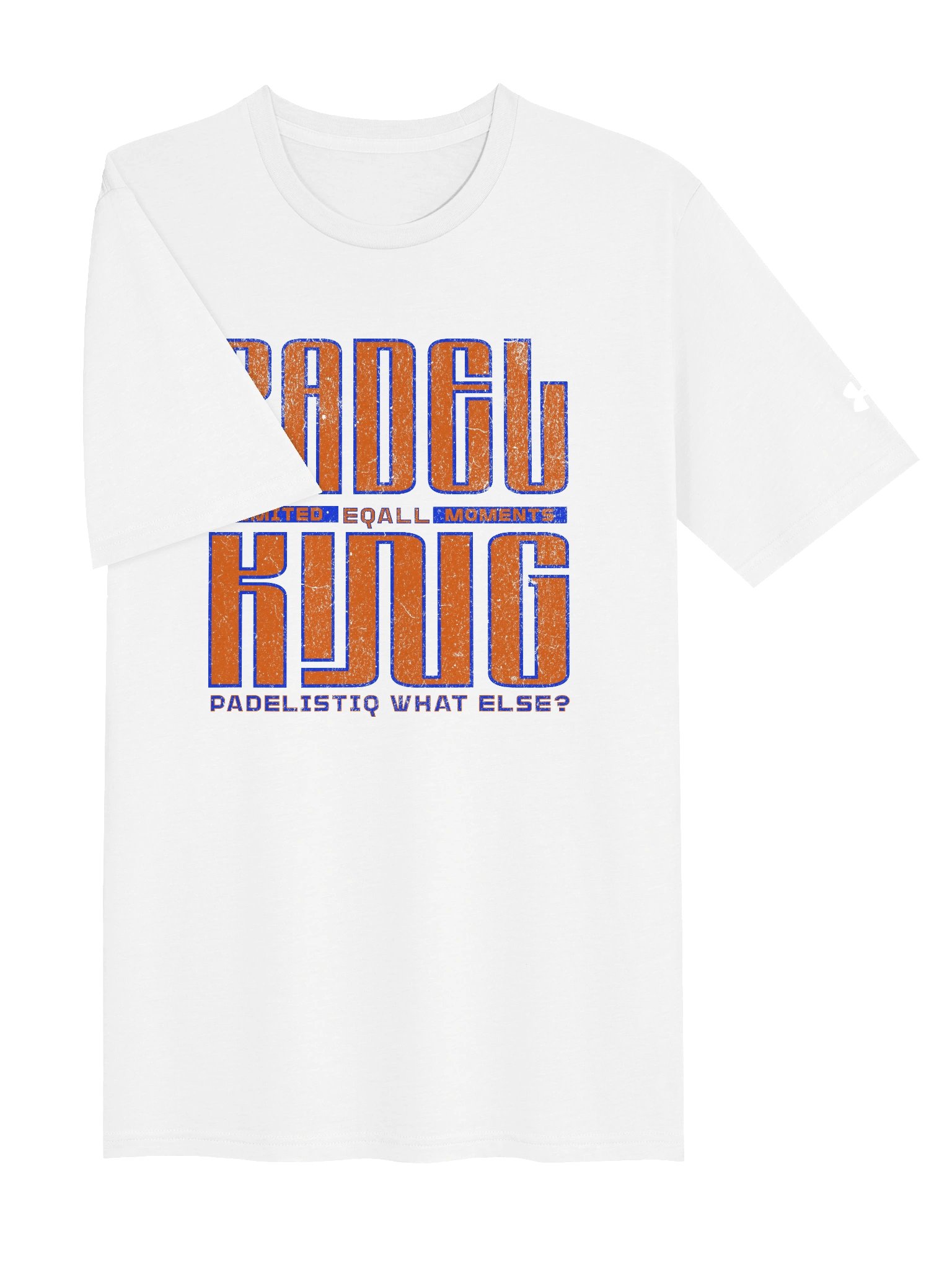 EQALL® ft. Under Armour® Unisex Athletic Tee_Essentials PADEL KING / Orange Blue product image (3)