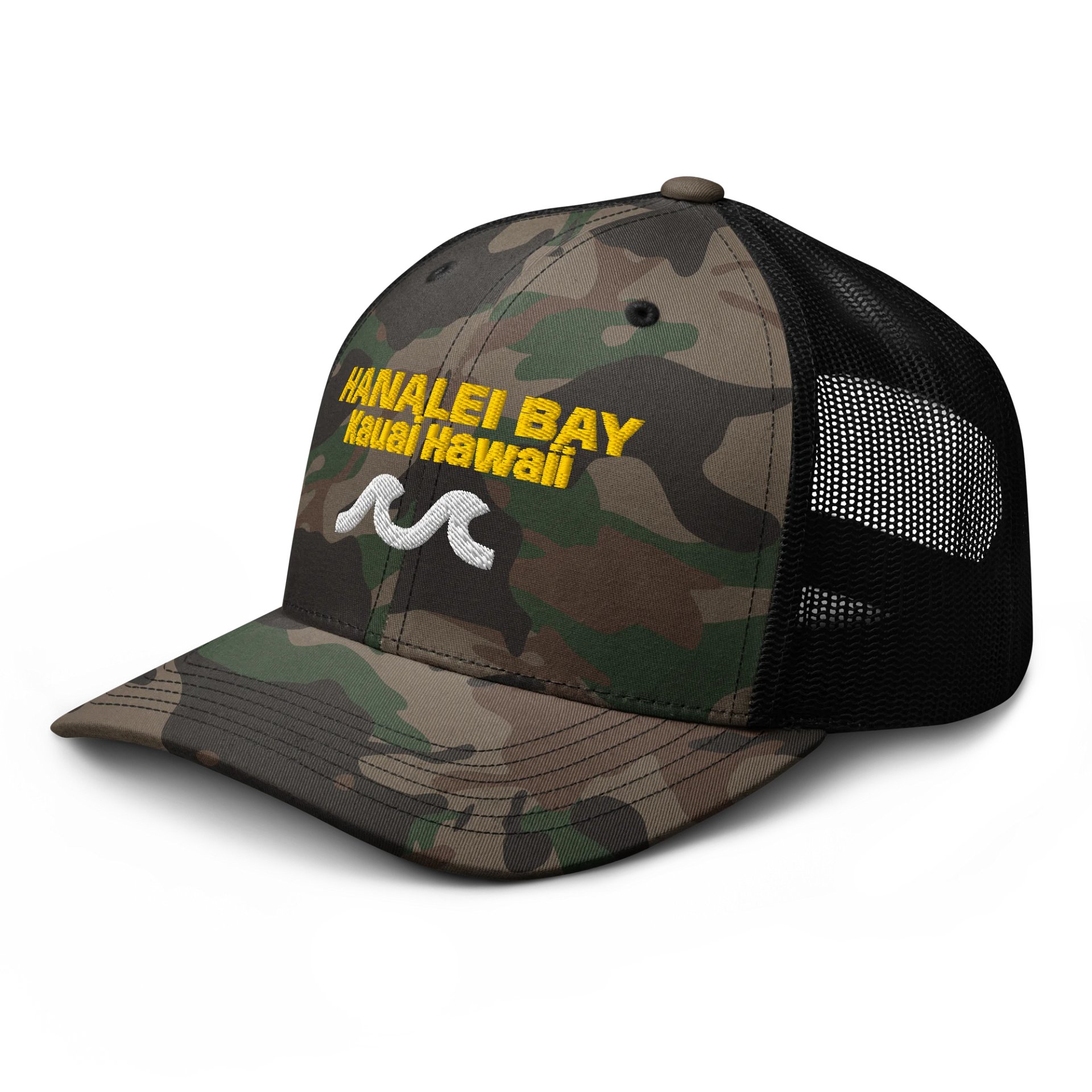 Hanalei Bay Kauai, Hawaii - Camouflage Trucker Hat product image (6)