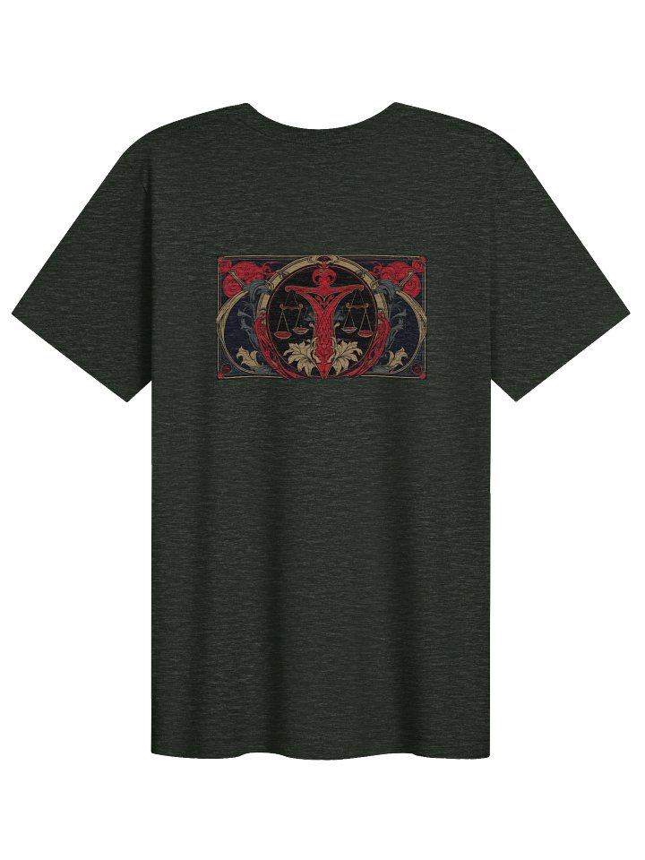 Libra - Gothic Zodiac, Red Graphic on the back T-Shirt. product image (2)