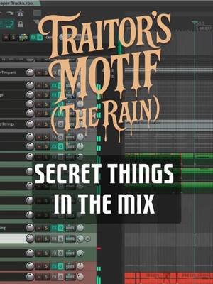 Secrets of the mix. #Traitorsmotif with @gloom.darkheart singing you sweet lullabies and me waking you up with bass through the floor #musicproduction #behind the scenes #behindthesong #reaper #theblakerobinsonsystheticorchestra #gloomdarkheart #symphonicrock