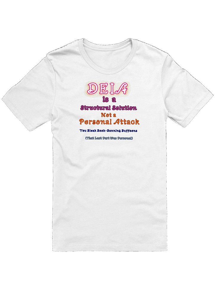 Hands Off DEIA, Structural Solution (words only), White Teee product image (1)