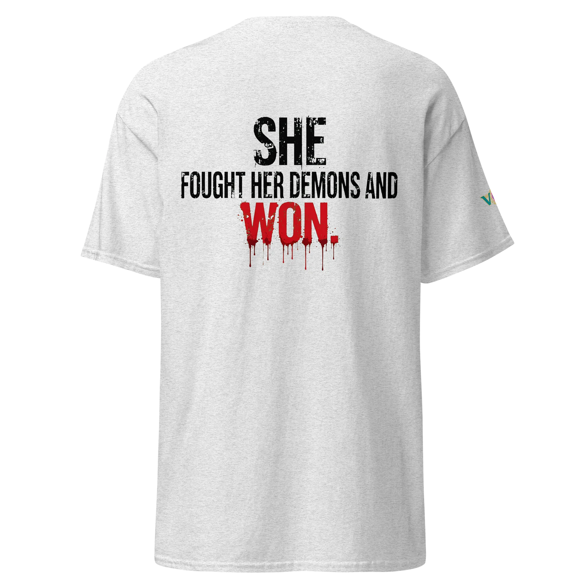 SHE FOUGHT HER DEMONS AND WON - Signature Tee product image (19)