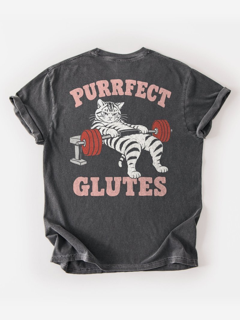 Purrfect Glutes Oversized Gym Tee | Pump Cover product image (1)