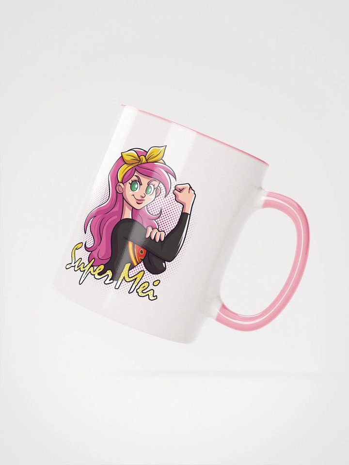 CANECA BRANCA ROSA SUPER MEI FORÇA product image (2)