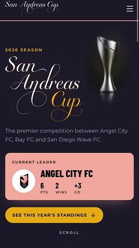 Not only do we have the chance to clinch a playoff spot, we also have a chance to win the San Andreas Cup trophy!! 🏆 let’s go...