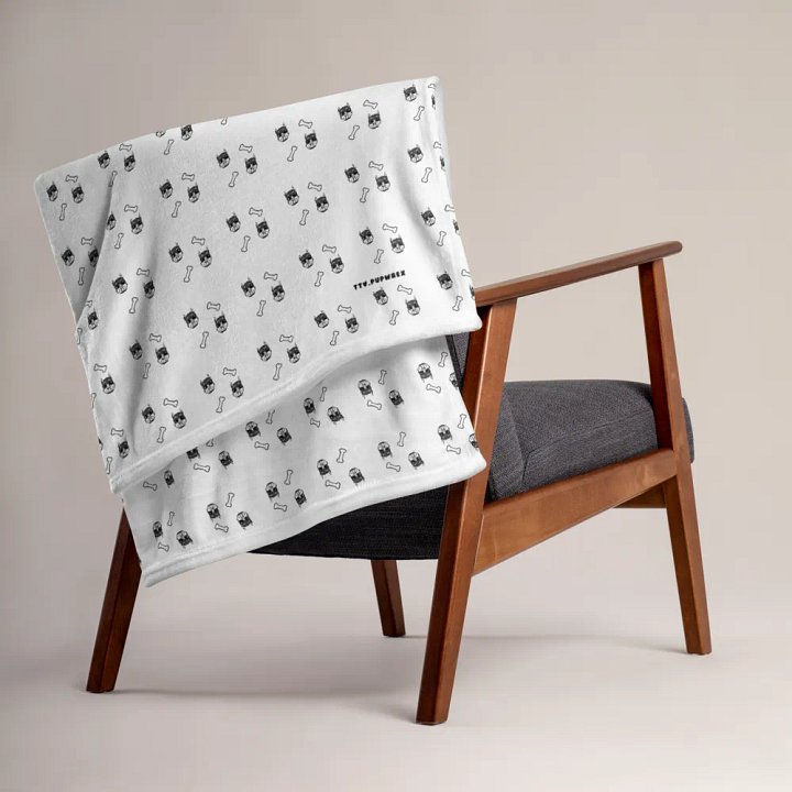 Rubberhose Pup & Bone - Throw Blanket product image (2)