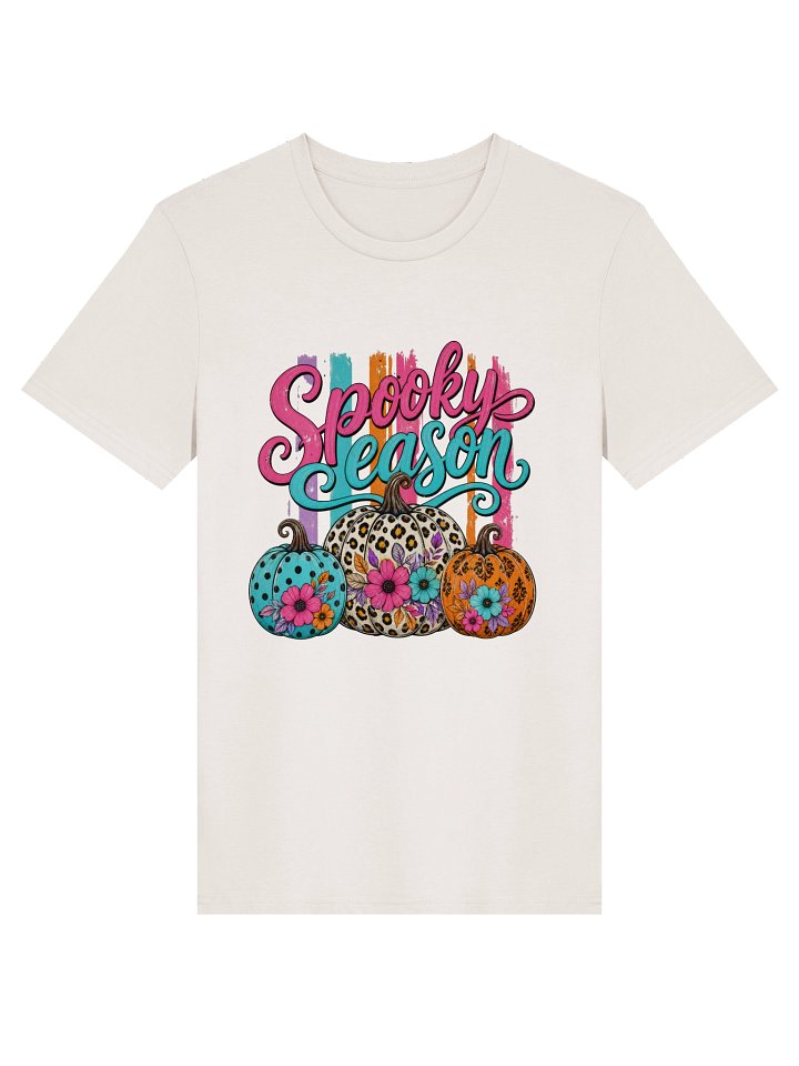 Spooky Season Leopard Pumpkin T-Shirt | Cute Halloween Graphic Tee | Cozy Fall Shirt | Autumn Pumpkin Tee | Unisex Halloween Shirt product image (1)