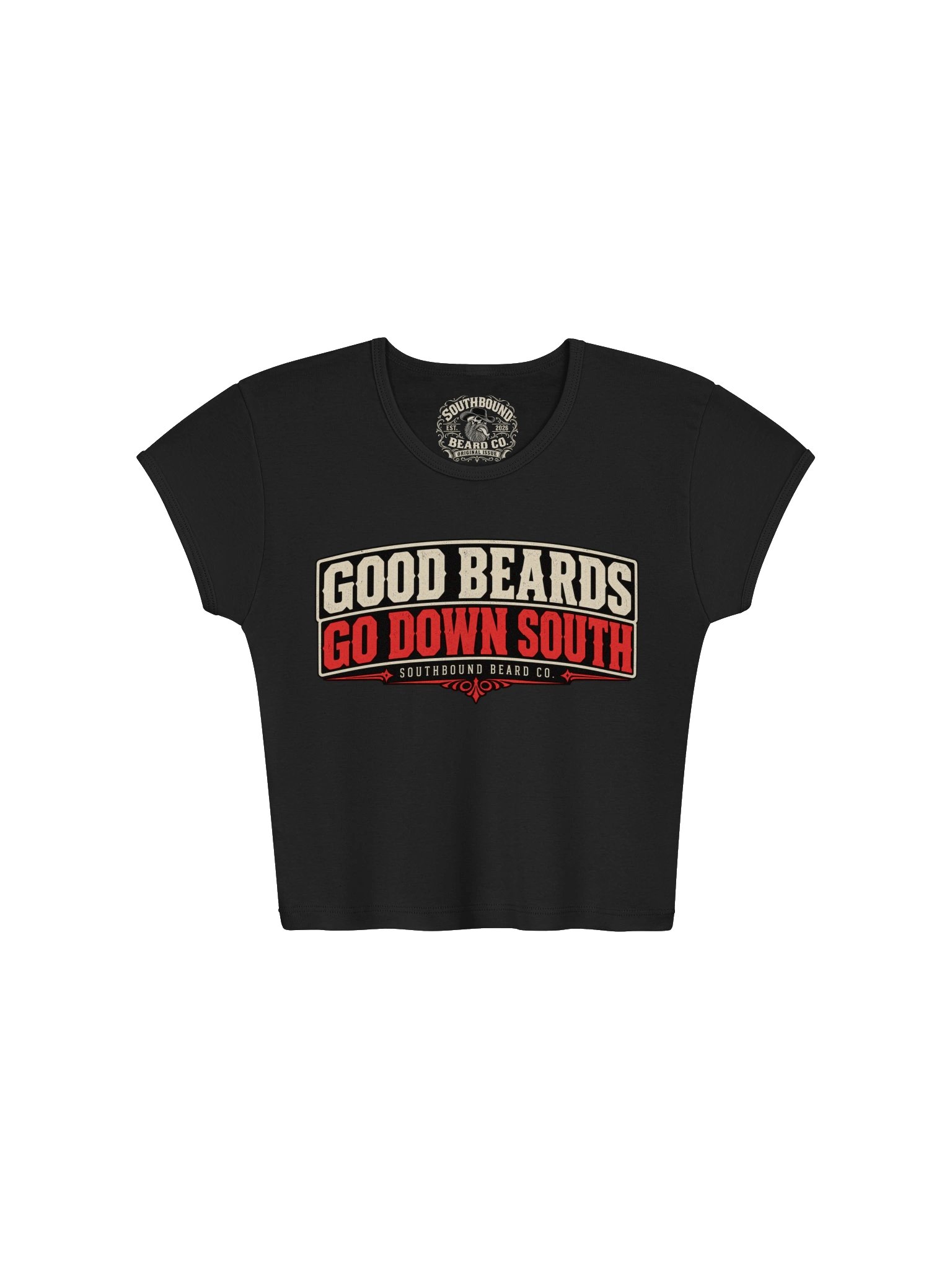 Good Beards Go Down South – Women’s Baby Tee product image (1)