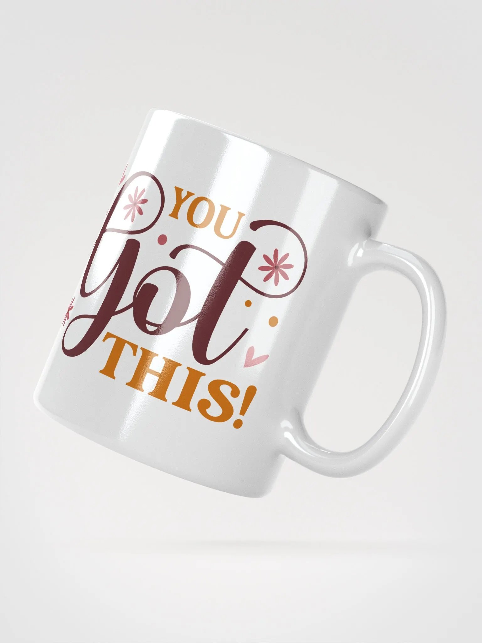 Floral Inspiration White Glossy Mug product image (2)