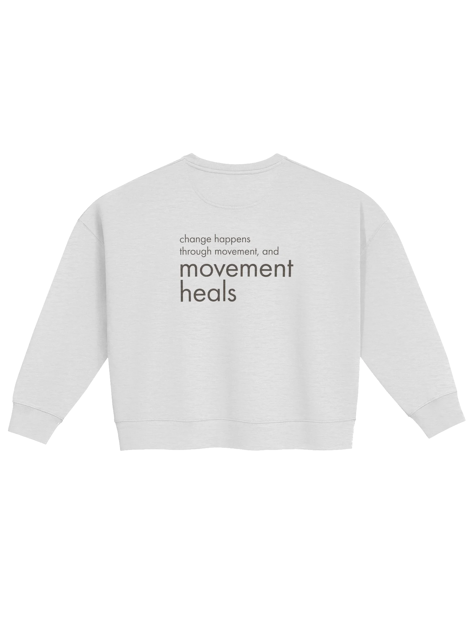 Gray Crewneck Sweatshirt "Movement Heals" product image (2)