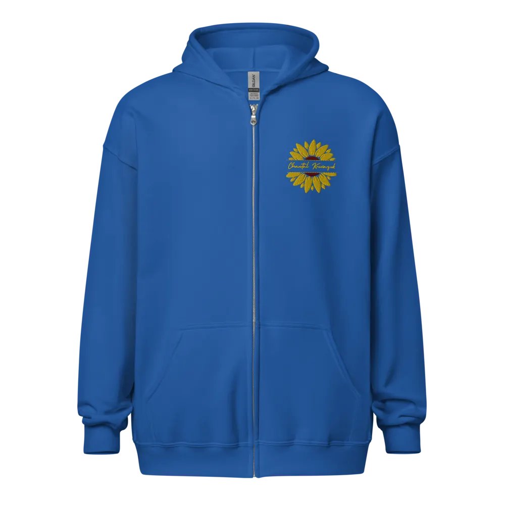 UNDER THESE ROCKS AND STONES SUNFLOWER ZIP HOODIE product image (1)